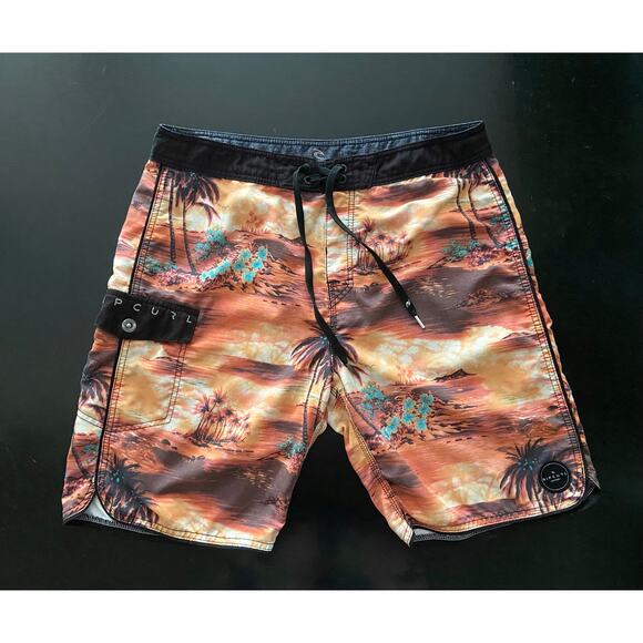 RIPCURL Sunset Beach Theme Boardshorts Mens sz 34 - Picture 1 of 11